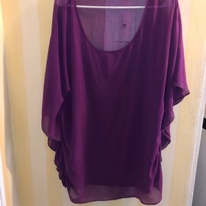 Sheer purple blouse